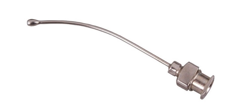 Mehrzweckkanüle. zur Sprache. gewickelt mit Olive 2,0 x 60 mm, gebogen